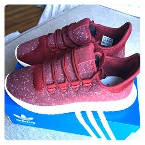 Burgandy Adidas Tubular